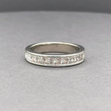 Estate 14K W Gold 0.84ctw G-H/SI1-2 Diamond Wedding Ring