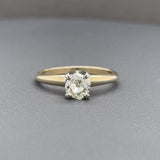 Estate 14K TT Gold 0.65ct J/VS2 OEC Diamond Engagement Ring