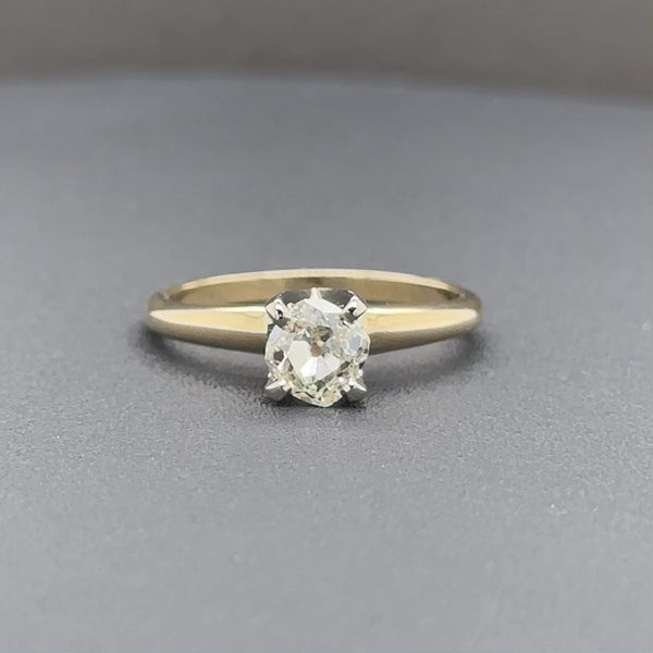 Estate 14K TT Gold 0.65ct J/VS2 OEC Diamond Engagement Ring
