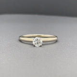 Anillo de compromiso de diamantes Estate 14K Y oro 0,35 ct G/SI2