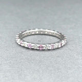 Estate 14K W Gold 0.56ctw Pink Sapphire & 0.43ctw I-J/SI2-I1 Diamond Ring