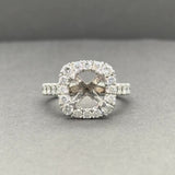 Estate Platinum 1.67ctw G-H/SI1-2 Diamond Semi-Mount Eng. Ring