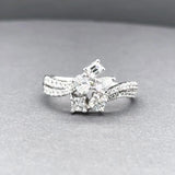 Estate 10K W Gold 0.86ctw F-H/VS2-SI2 Diamond Ring