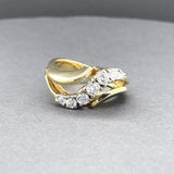 Estate 18K Y Gold 0.62ctw G/SI1 Diamond Wavy Ring