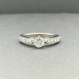 Estate 14K W Gold 0.97ctw H/SI1 Diamond Eng. Ring