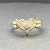Estate 14K Y Gold 0.04ct G/VS1 Diamond Heart Ring