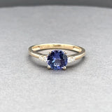 Estate 14K Y Gold 1.47ct Tanzanite & 0.09ctw G/SI2 Diamond Ring