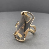 Estate Skal 14K Y Gold 8.00ct Smoky Quartz Cocktail Ring