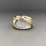 Anillo de diamantes Estate 14K Y oro 0.29ctw H/SI1