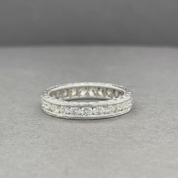 Estate Platinum 1.25ctw F-G/SI1-2 Diamond Eternity Ring
