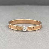 Estate Tiffany & Co. 18K R Gold 0.11ct Diamond Atlas Ring