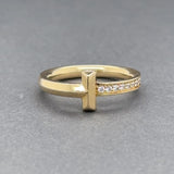 Estate Tiffany & Co. 18K Y Gold 0.08ctw G/VS2-SI1 Diamond T1 Ring