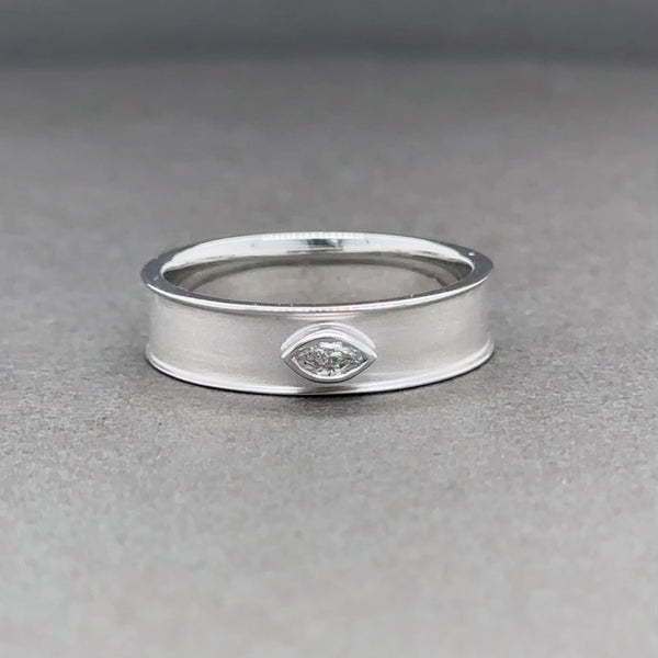 Estate 14K W Gold .08cttw G-H/SI1 Marquise Diamond Ring