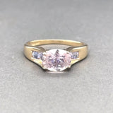 Estate 14K Y Gold 1.80ct Morganite & 0.40ctw Tanzanite Cocktail Ring