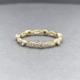 Estate 18K Y Gold 0.24ctw G-H/SI2-I1 Diamond Eternity Ring