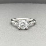 Estate Claude Thibaudeau 18K W Gold 0.06ctw Diamond Eng. Semi-Mount Ring