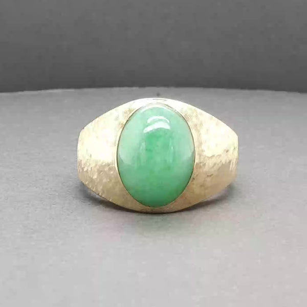 Estate 14K Y Gold 4.55ct Jadeite Ring