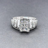 Estate 14K W Gold 1.96ctw G-I/SI1-2 Diamond Eng. Ring