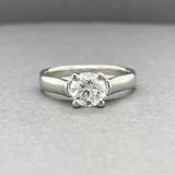 Estate Platinum 1.21ct I/VS1 Diamond Eng. Ring GIA