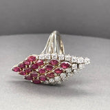 Estate 14K TT Gold 1.62ctw Ruby & 0.92ctw G-H/SI1-2 Diamond Cocktail Ring