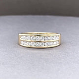 Estate 14K Y Gold 0.65ctw G/I1 Diamond Double Row Ring