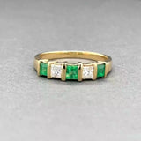 Estate 14K Y Gold 0.36ctw Emerald & 0.32ctw Diamond Ring