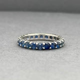 Estate 14K W Gold 2.45ctw Sapphire Eternity Ring