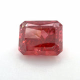 Estate 2.50ct Fancy Vivid Red/VS1 Lab-Created Rectangular Cut Loose Diamond IGI