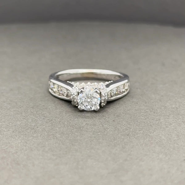 Estate 14K W Gold 1.38cttw H-K/SI1-2 Diamond Engagement Ring