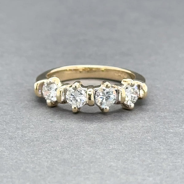 Estate 14K Y Gold 0.92ctw F-G/SI2 Diamond Anniversary Ring