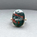 Estate Victorian 14K R Gold 7.16ct Bloodstone Intaglio Ring