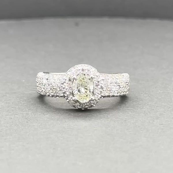 Estate 18K W Gold 1.05ctw G-L/VS2-SI2 Diamond Ring