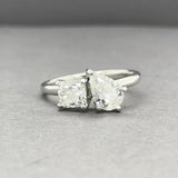 Estate Platinum 1.73ctw G/SI1 Lab & Natural Diamond Toi Et Moi Ring