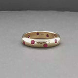 Estate Tiffany & Co. 18K Y Gold 0.40ctw Ruby Etoile Ring