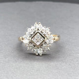 Estate 14K Y Gold 0.73ctw H-I/SI1-2 Diamond Cocktail Ring