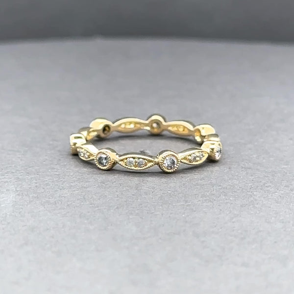 Estate 18K Y Gold 0.26ctw H/SI2-I1 Diamond Eternity Ring