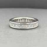 Estate 18K W Gold 2.80ctw G/VS2-SI1 Diamond Eternity Ring