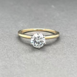 Estate 14K Y Gold 0.93ct F/VS1 Diamond Eng. Ring