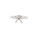 14K W Gold 0.40ctw G/SI1 3/4 around Diamond Engagement Ring Mounting