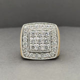 Estate 14K Y Gold 3.33ctw G-H/SI1-2 Diamond Men’s Cocktail Ring