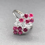 Estate 14K W Gold 1.90ctw Ruby & 0.33ctw G-H/VS1-SI2 Diamond Ring