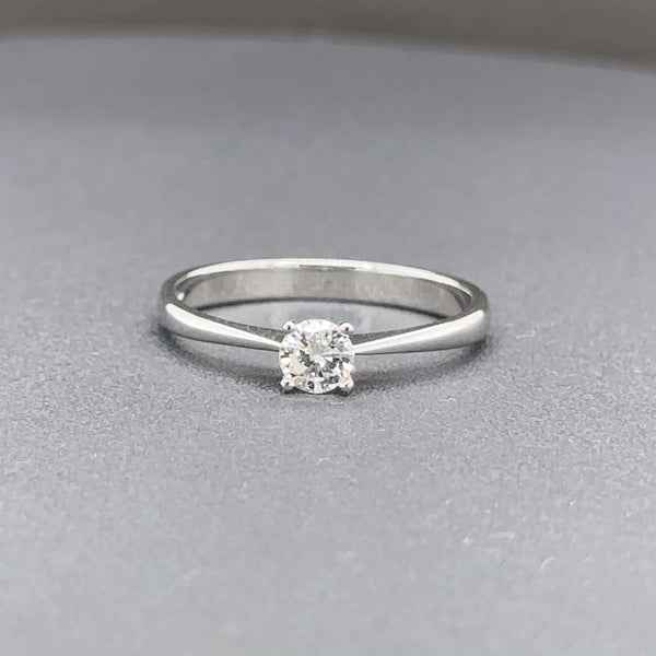 Estate 18K W Gold 0.23ct H-I/VS1 Diamond Engagement Ring