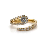 18K Y Gold 0.79ctw G/VS2 Open Diamond Ring