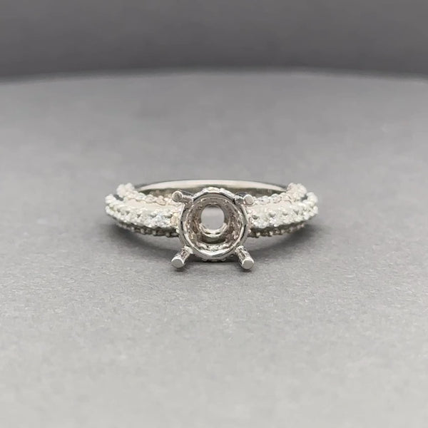Estate 14K W Gold 0.90ctw I/SI2-I1 Diamond Mounting