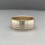 Estate 14K Tri-Color Gold 7.62mm Ring
