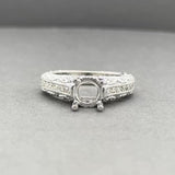 Estate 14K W Gold 0.45ctw Diamond Eng. Ring Semi-Mount