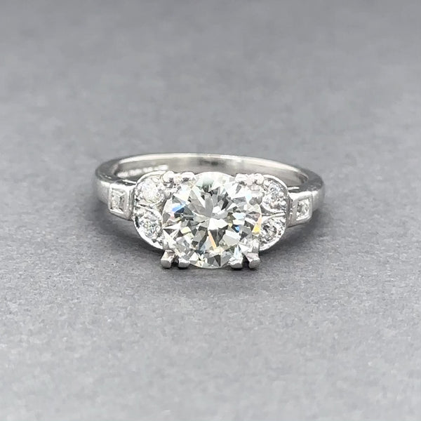 Estate Platinum 1.99ctw G-K/VS1-SI2 Diamond Eng. Ring