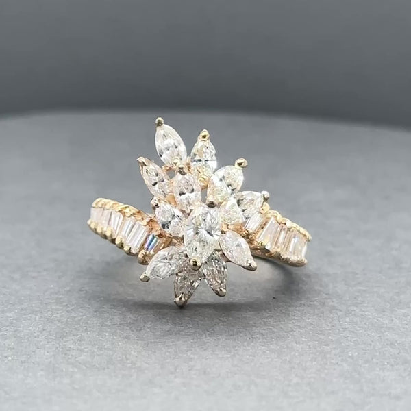 Estate 14K Y Gold 2.13ctw Diamond Cocktail Ring