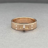 Estate Hermes 18K R Gold Diamond Small Kelly Ring
