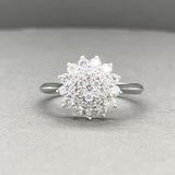 Estate 14K W Gold 0.70ctw Diamond Cocktail Ring